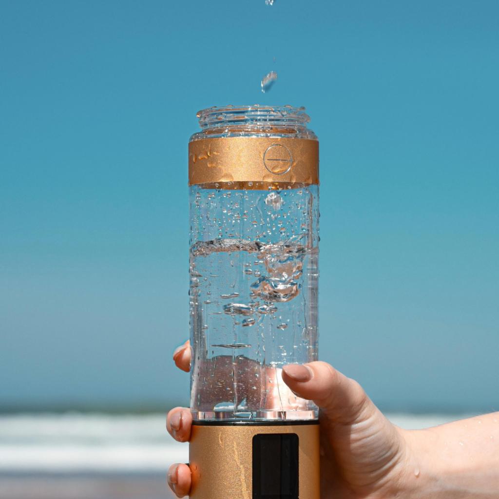 Lumivitae Wasserstoff Wasserflasche gold